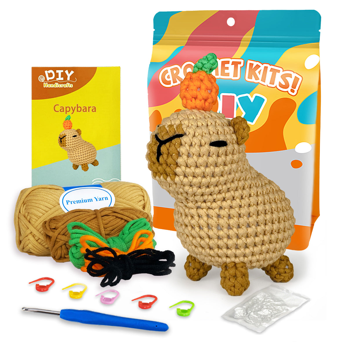 Milo the Capybara Brown Crochet kit