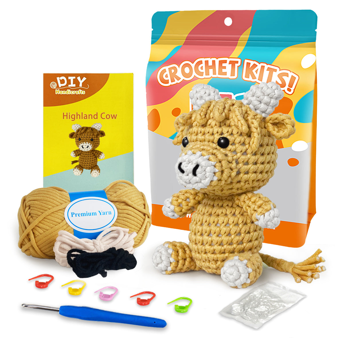 Rupert the Highland Cow Khaki Crochet kit