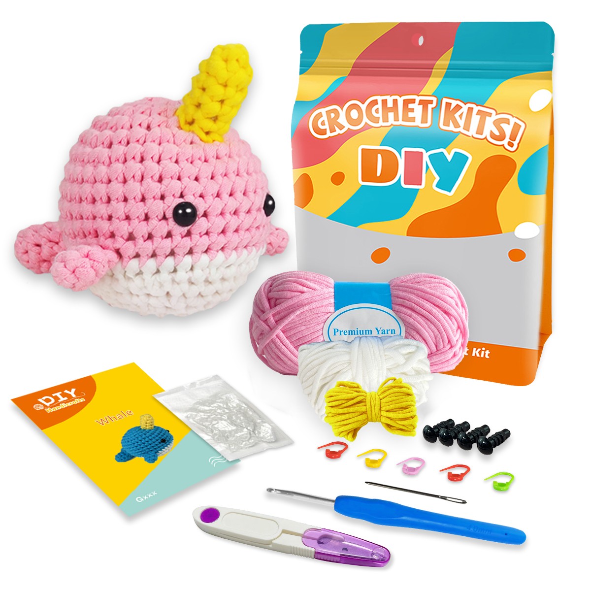 Coraline The Whale Pink Crochet kit