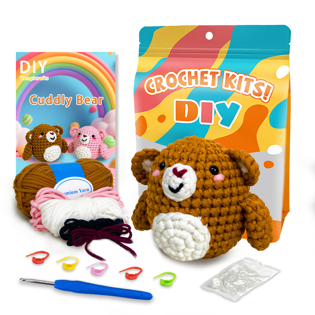Huggins the Little Bear Brown Crochet Kit