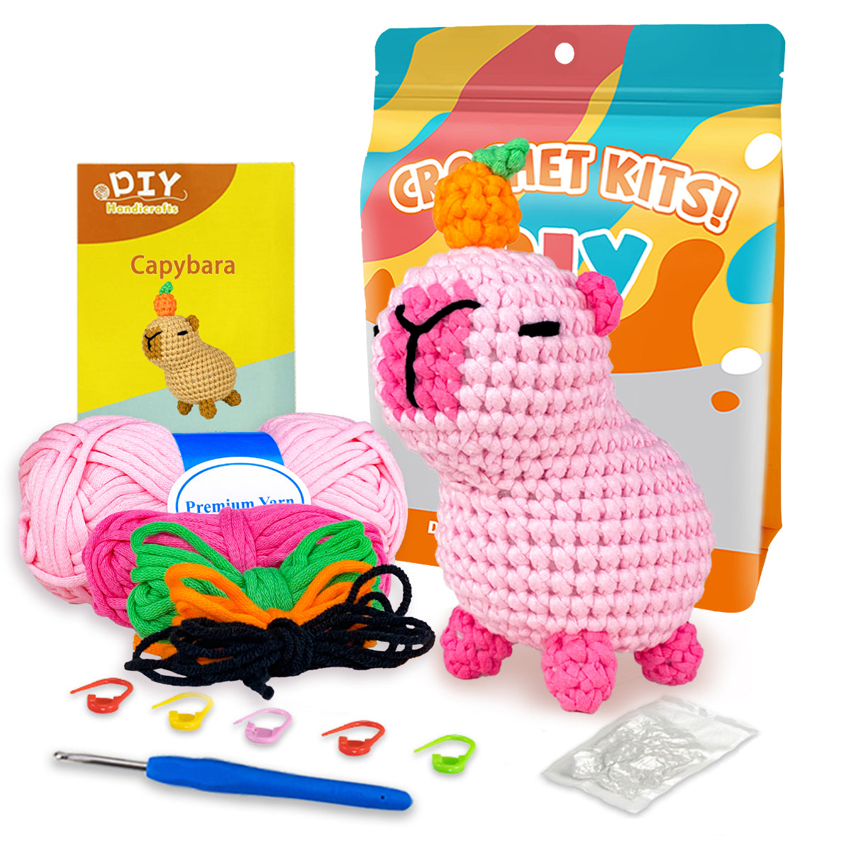 Milo the Capybara Pink Crochet kit