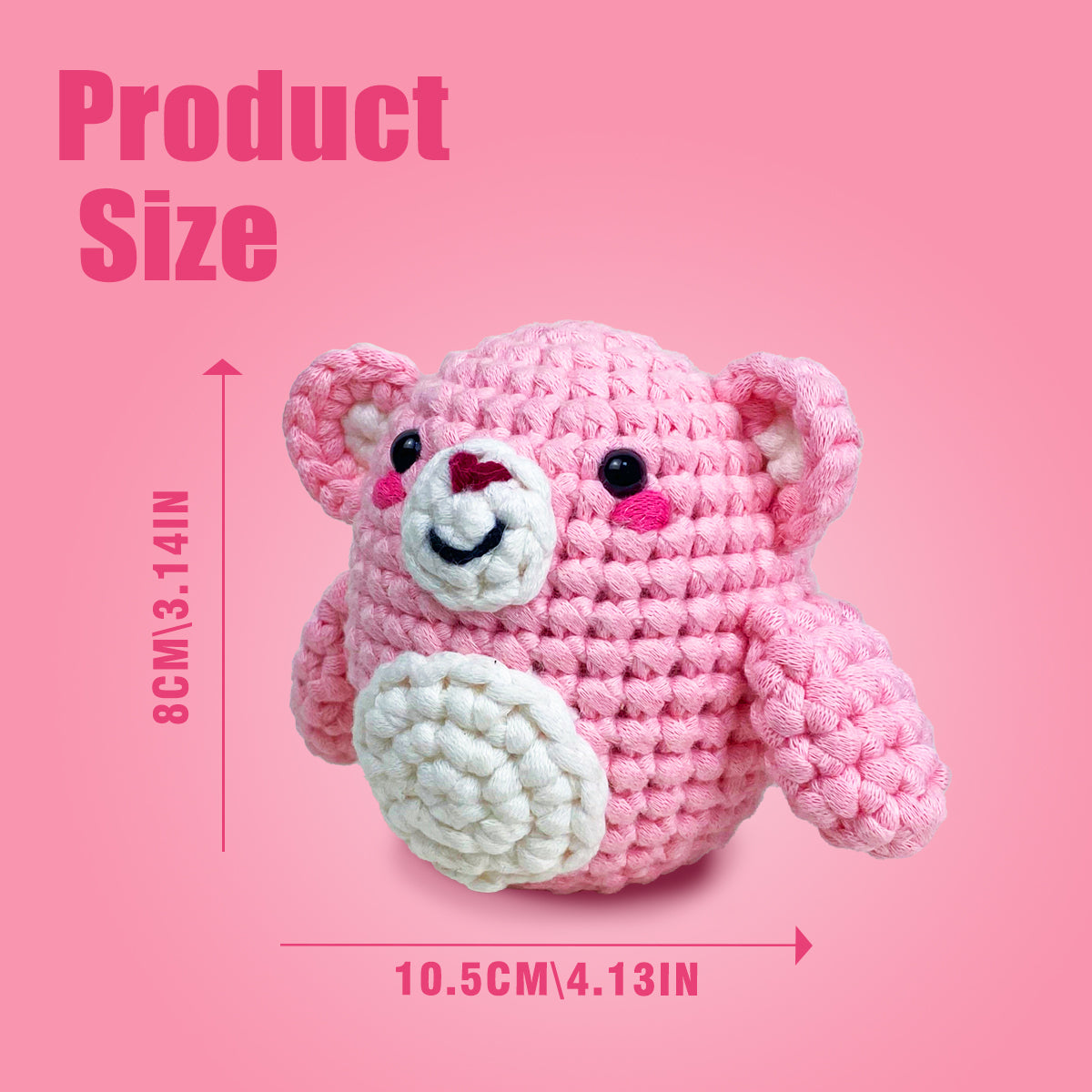 Huggins the Little Bear Pink Crochet Kit