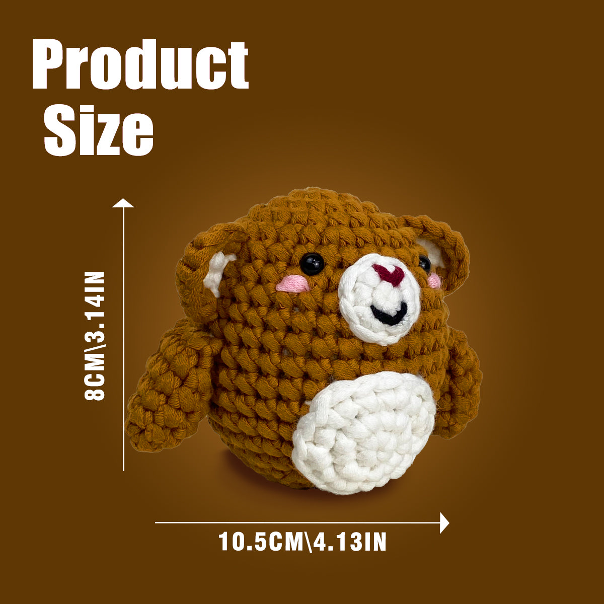 Huggins the Little Bear Brown Crochet Kit