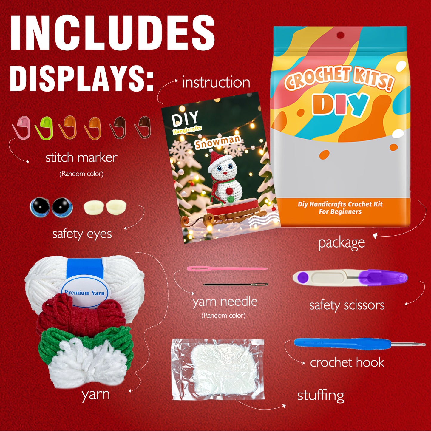 Eira the Snowman Crochet Kit