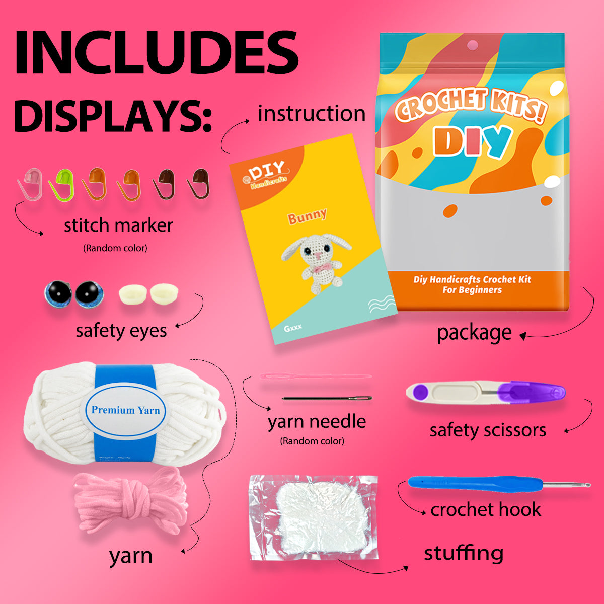 Balthazar the Rabbit  White Crochet kit