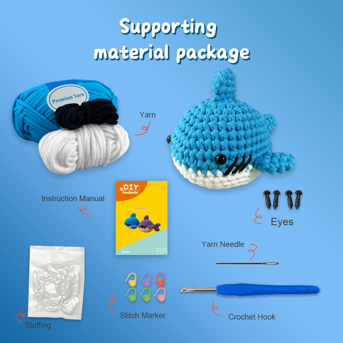 Kaelen the Shark Crochet Kit