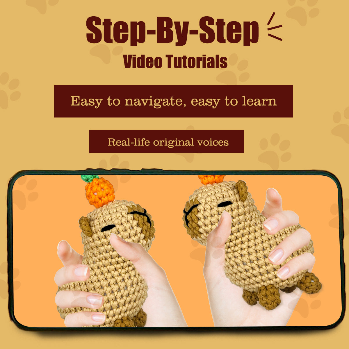 Milo the Capybara Brown Crochet kit