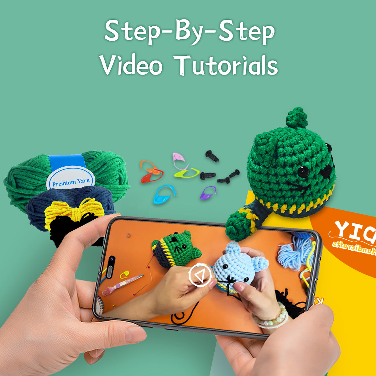 Seraphina the Kitty Green Crochet Kit