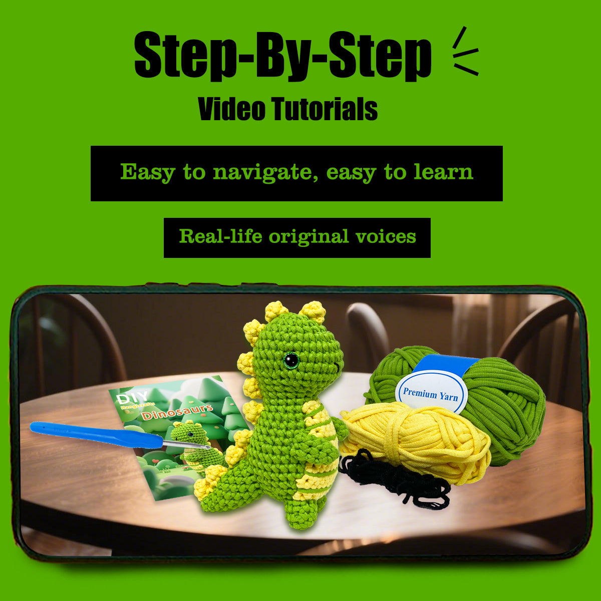 Phineas the Dinosaur Crochet Kit