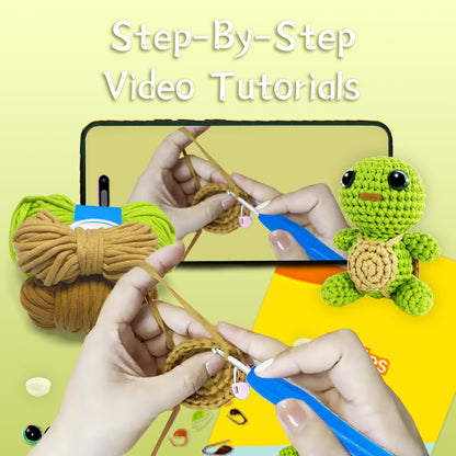 Cedric the Turtle Green Crochet Kit