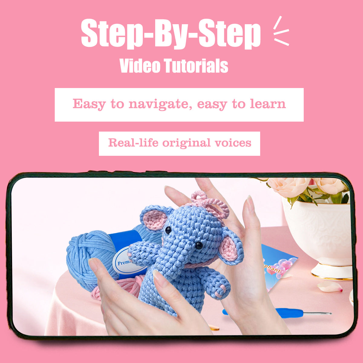 Barnaby the Elephant Crochet kit