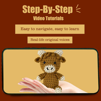 Rupert the Highland Cow brown Crochet kit