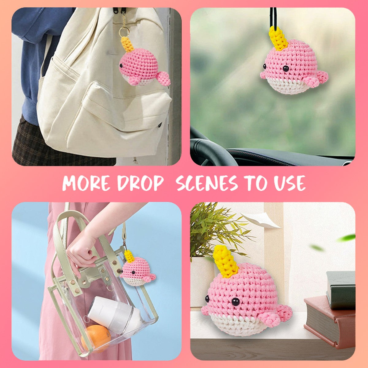 Coraline The Whale Pink Crochet kit