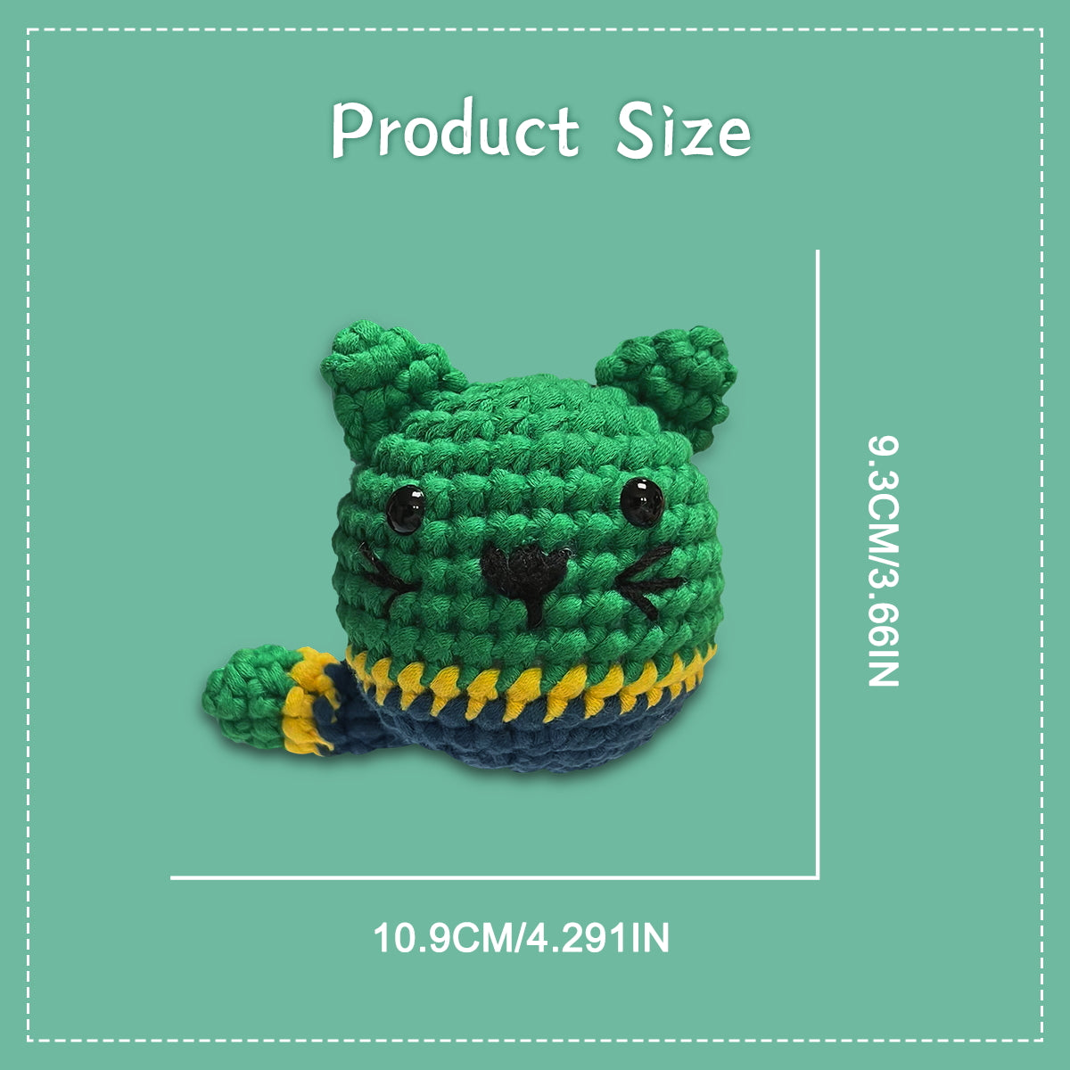 Seraphina the Kitty Green Crochet Kit