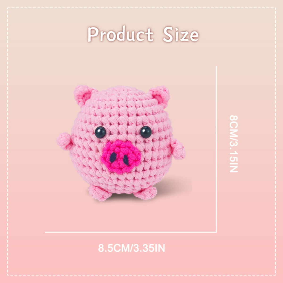 Rosie the Pig Pink Crochet kit