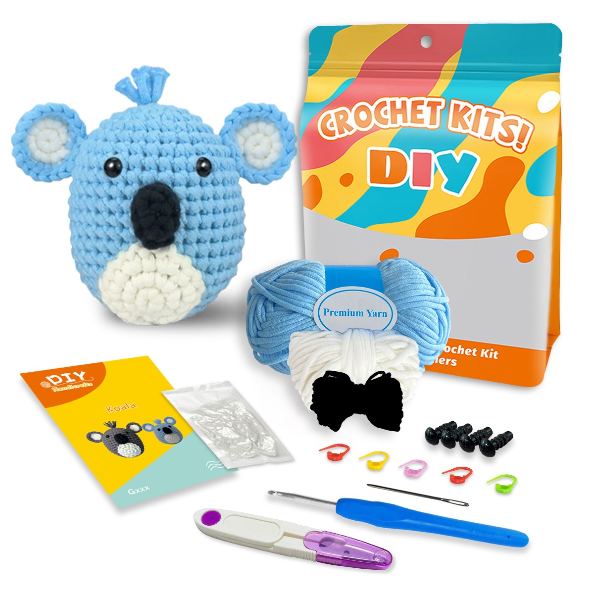Winston the koala blue Crochet Kit