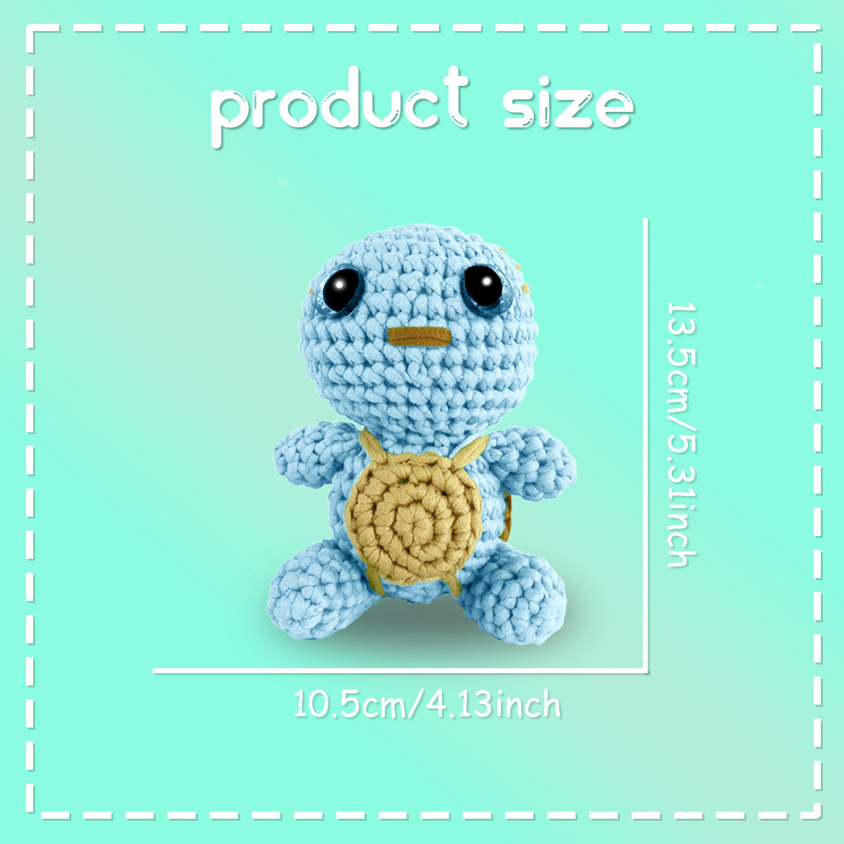 Cedric the Turtle Blue Crochet Kit