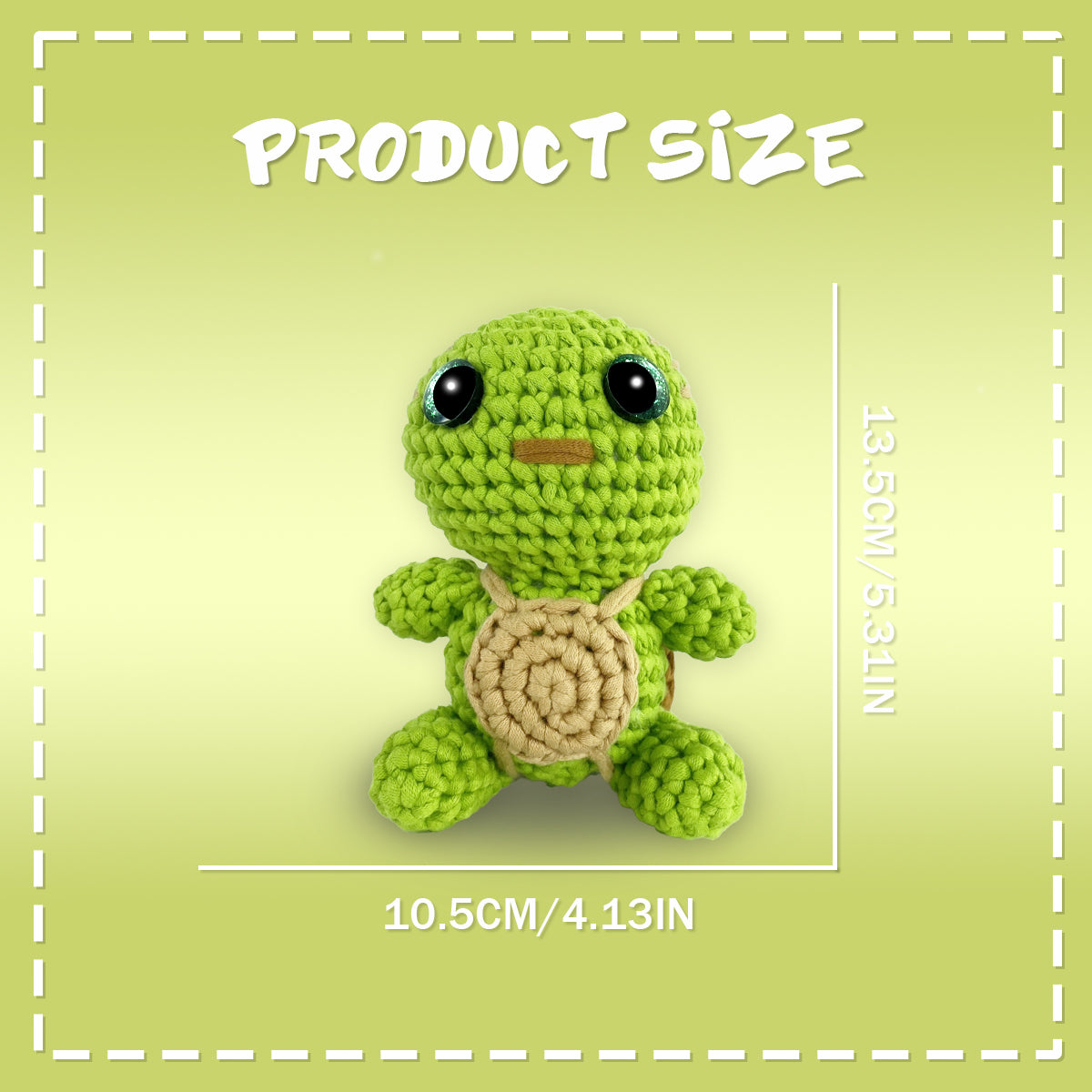 Cedric the Turtle Green Crochet Kit